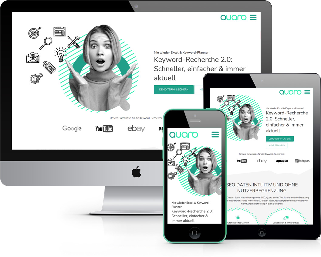 Internetagentur Bonn responsive Webdesign für Quaro